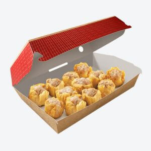 Opened box of Fried Pork Siomai Group Platter