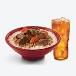 Braised Beef with Rice With Drink