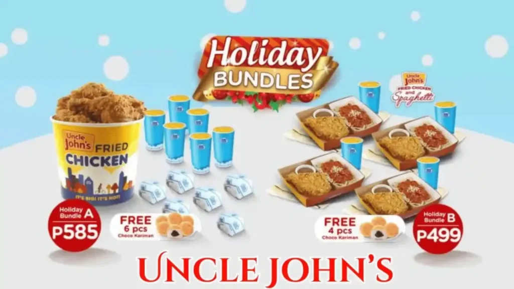 Famous Fried Chicken Options Uncle John's menu